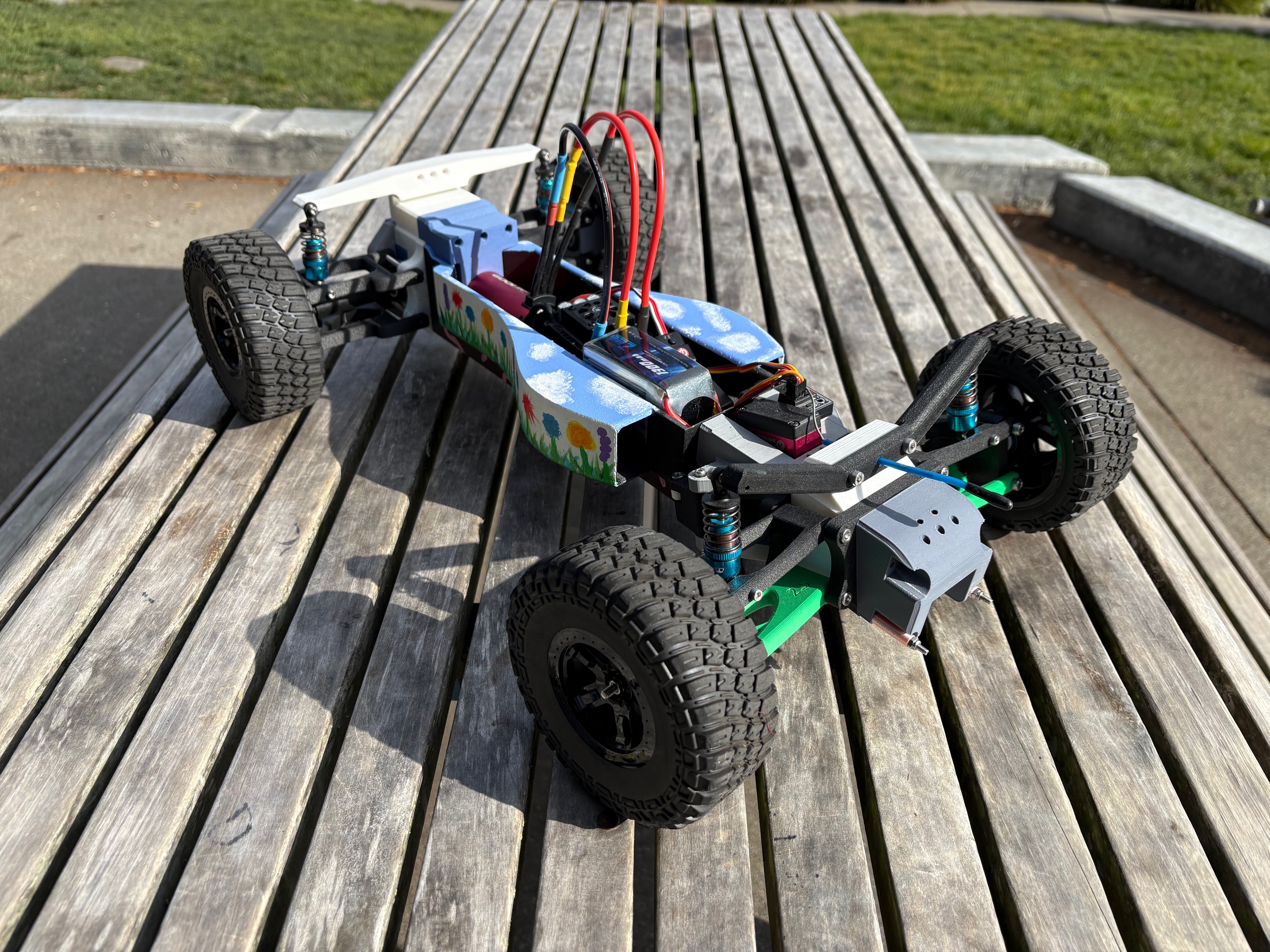 Picture of 3D Printed RC car on a wooden table
